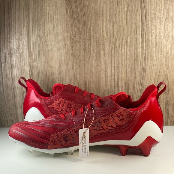 Adidas Adizero 2022 Football Cleats Power Red HP8749 Men’s Size 13 - Picture 8 of 9